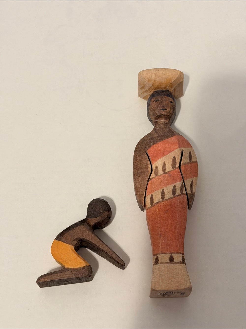 Retired Ostgeimer African Woman and Child Kneeling - Rare!